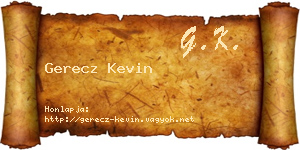 Gerecz Kevin névjegykártya