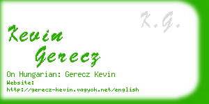 kevin gerecz business card